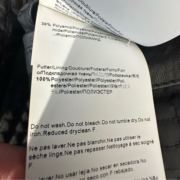 BOSS Hugo Boss 100% Goat Skin Leather Biker Jacket Men Size 40R NWOT - Picture 14 of 16